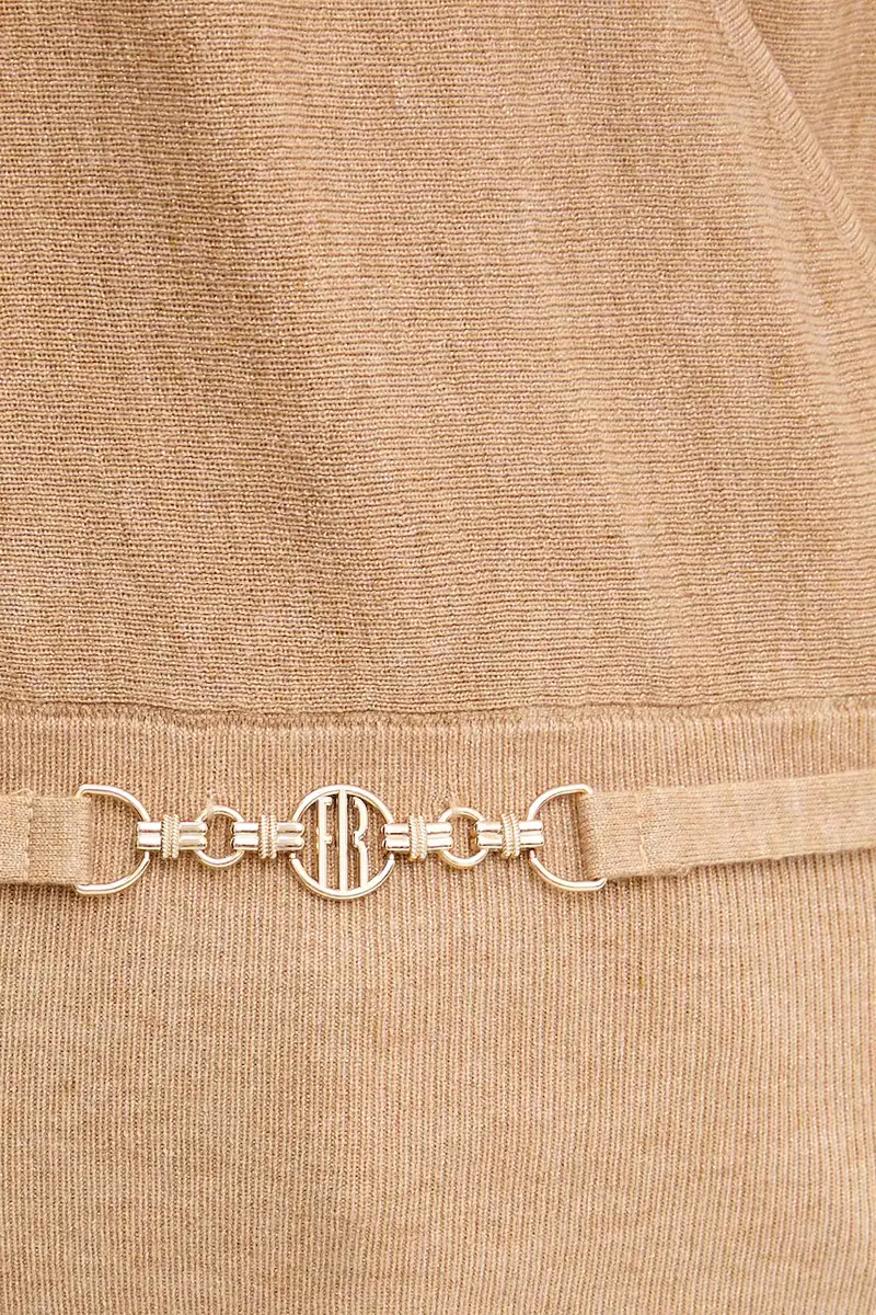 maglione in lana donna colore beige FR25WT7023K459Q7 miniatura 5