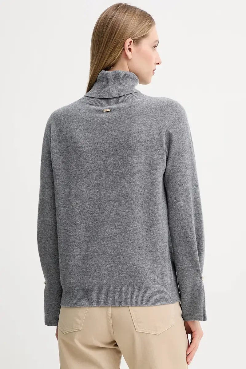 maglione in lana donna colore grigio FR25WT7013K47301 miniatura 3