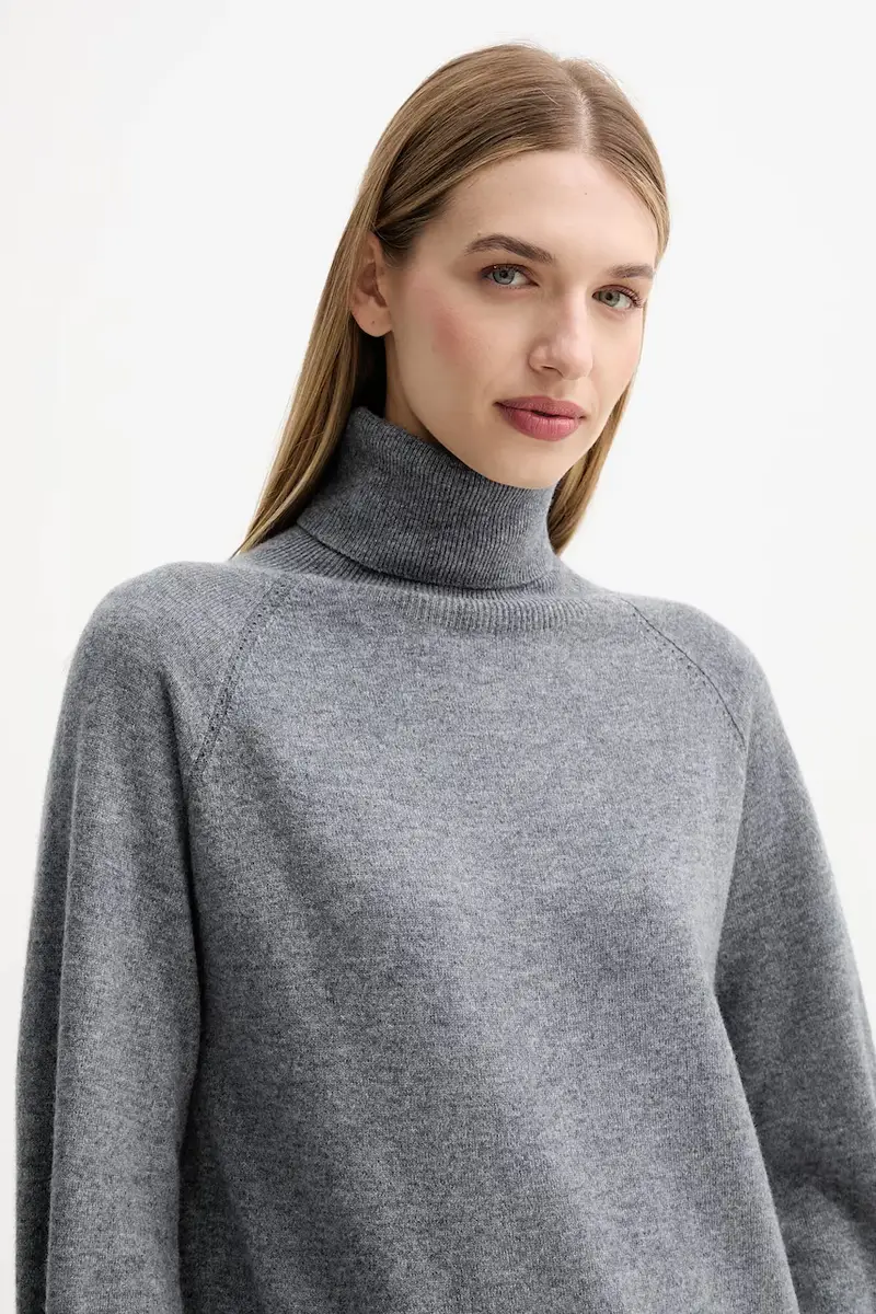 maglione in lana donna colore grigio FR25WT7013K47301 miniatura 4