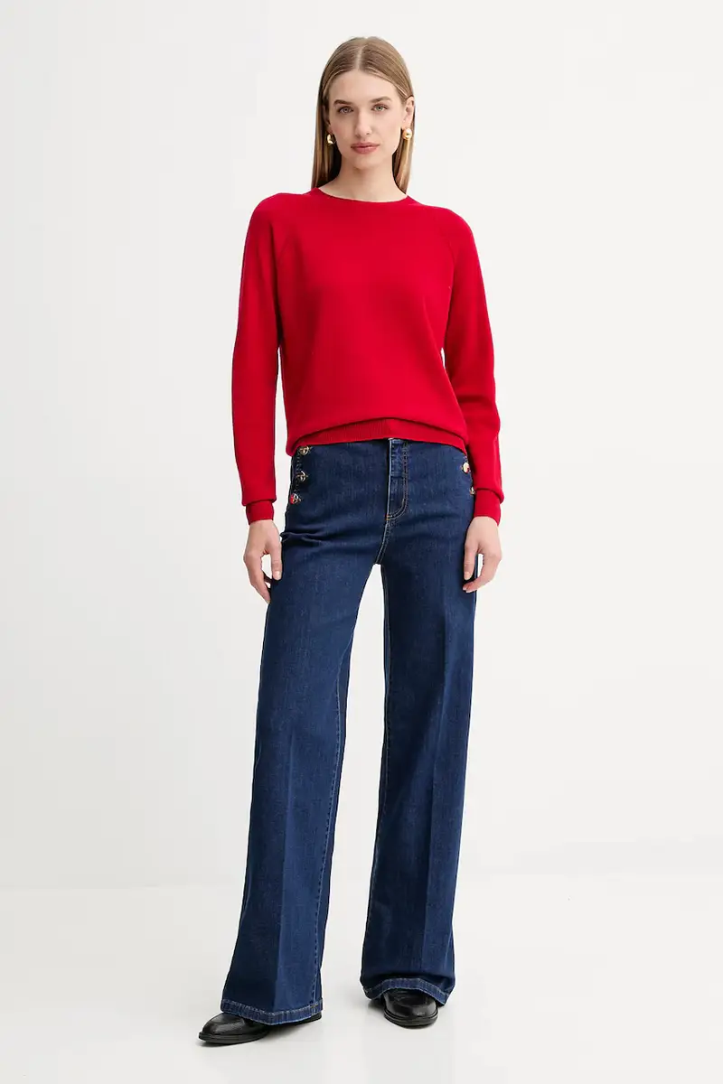 maglione in lana donna colore rosso FR25WT7012K47301 miniatura 2