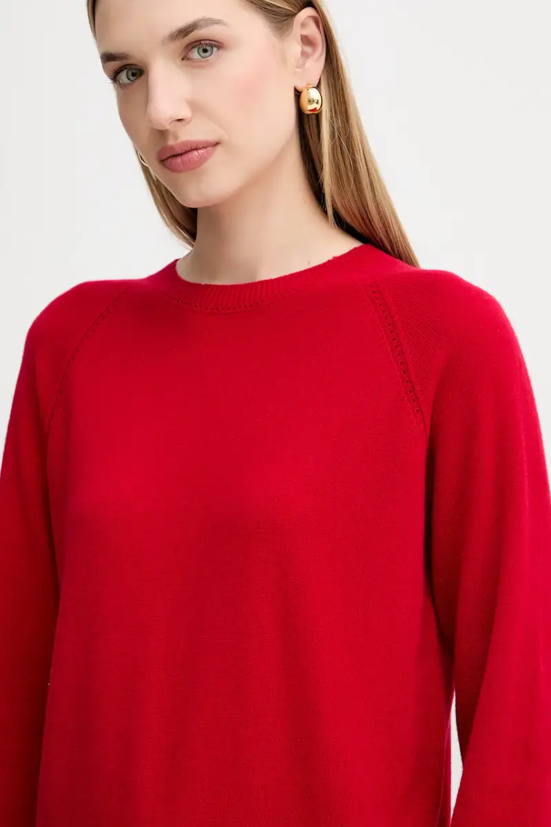 maglione in lana donna colore rosso FR25WT7012K47301 miniatura 4