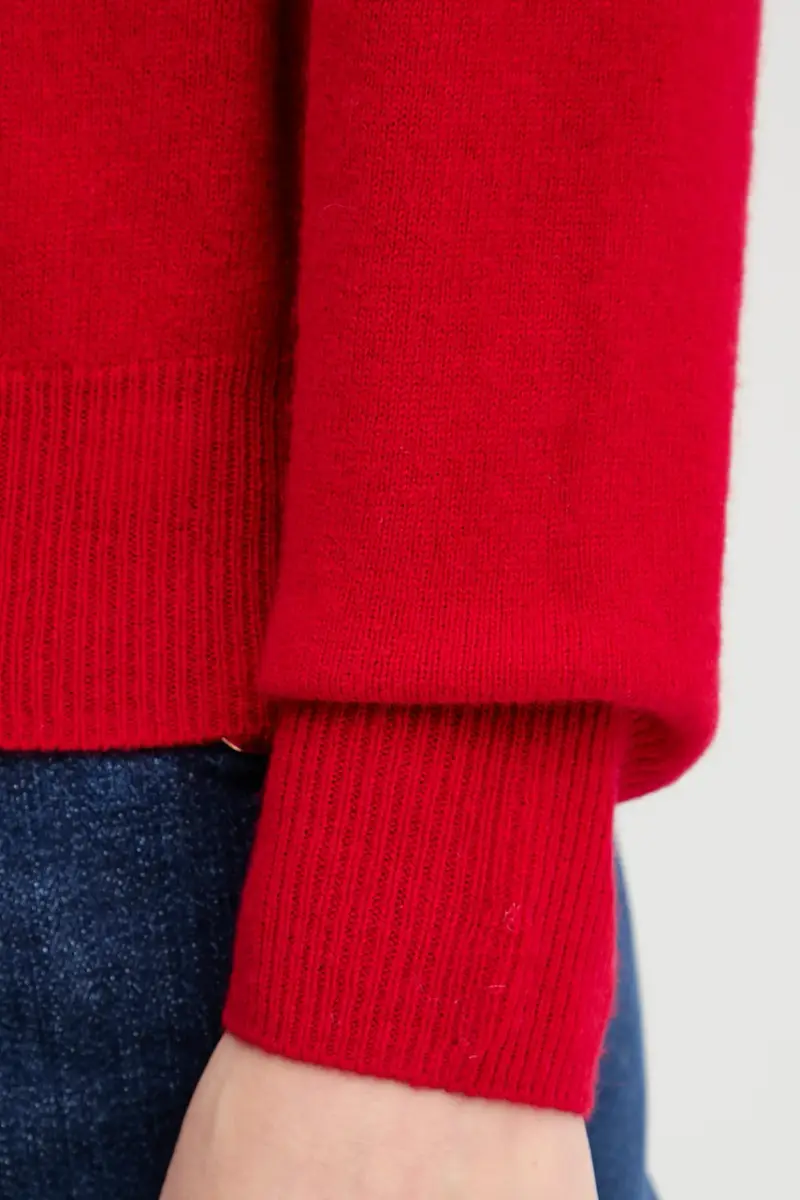 maglione in lana donna colore rosso FR25WT7012K47301 miniatura 5