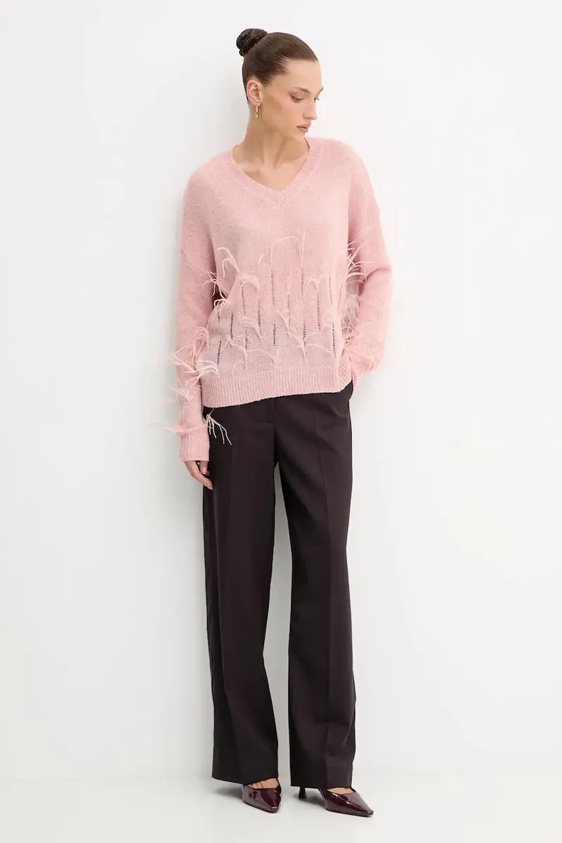 maglione in misto lana donna colore rosa FS25WT7011K50501 miniatura 2