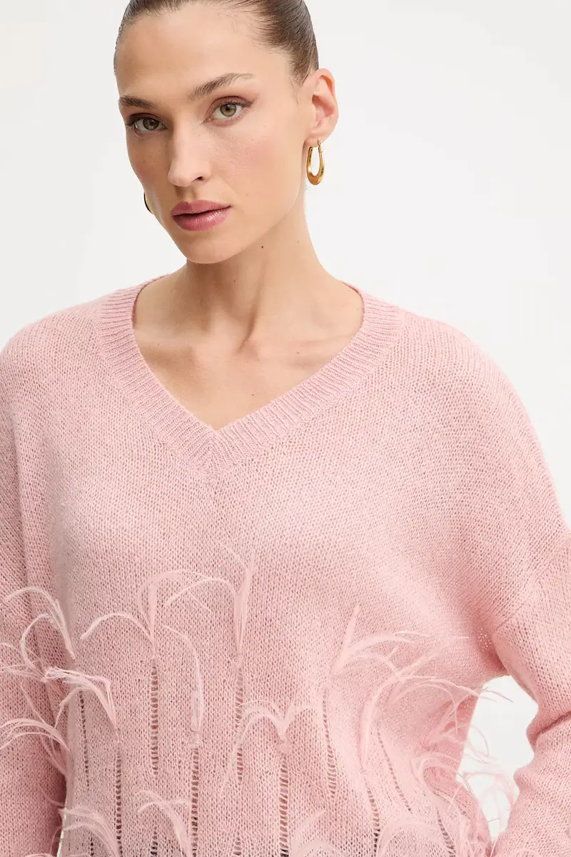 maglione in misto lana donna colore rosa FS25WT7011K50501 miniatura 4