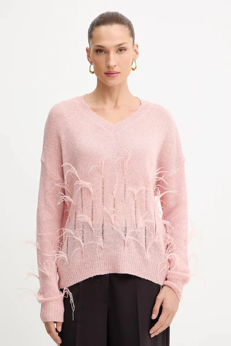 maglione in misto lana donna colore rosa FS25WT7011K50501