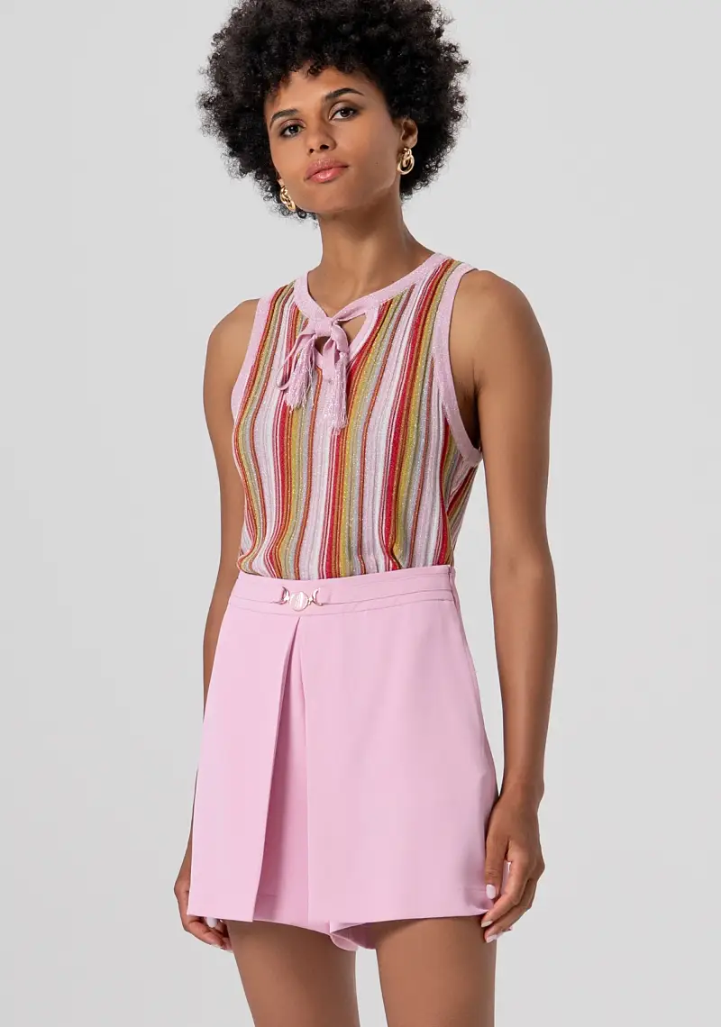 Pantaloncini regular con piegone sul davanti miniatura 2