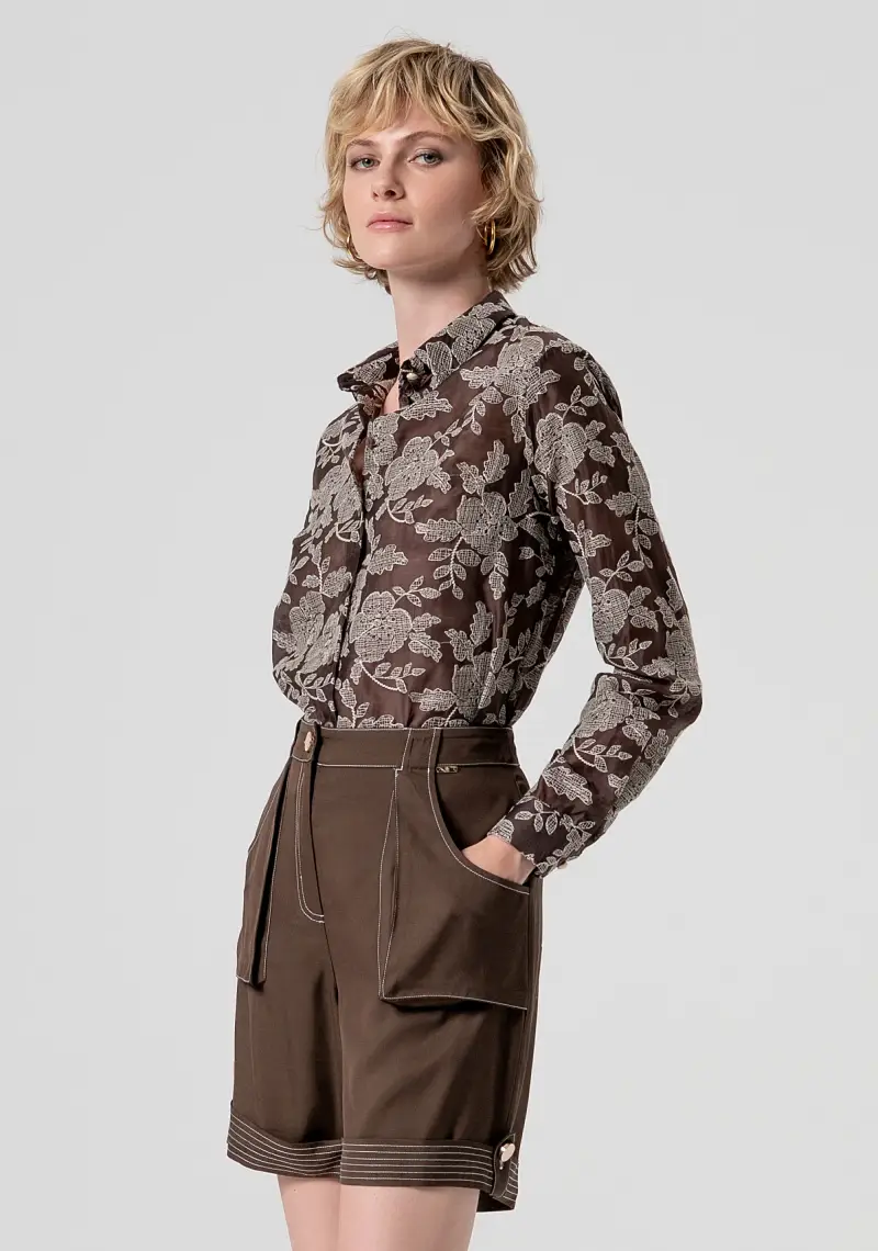 Pantaloncini regular in viscosa miniatura 2