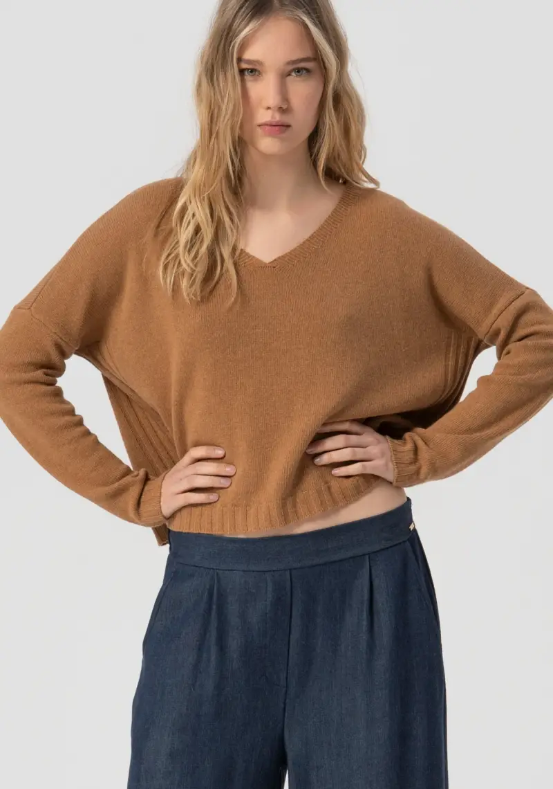 Pantalone a palazzo in fluido lyocell