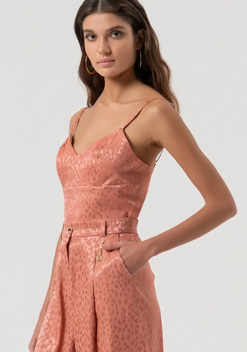 Pantalone a palazzo in jacquard animalier miniatura 2