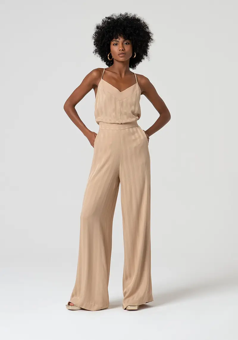 Pantalone a palazzo in tessuto fluido