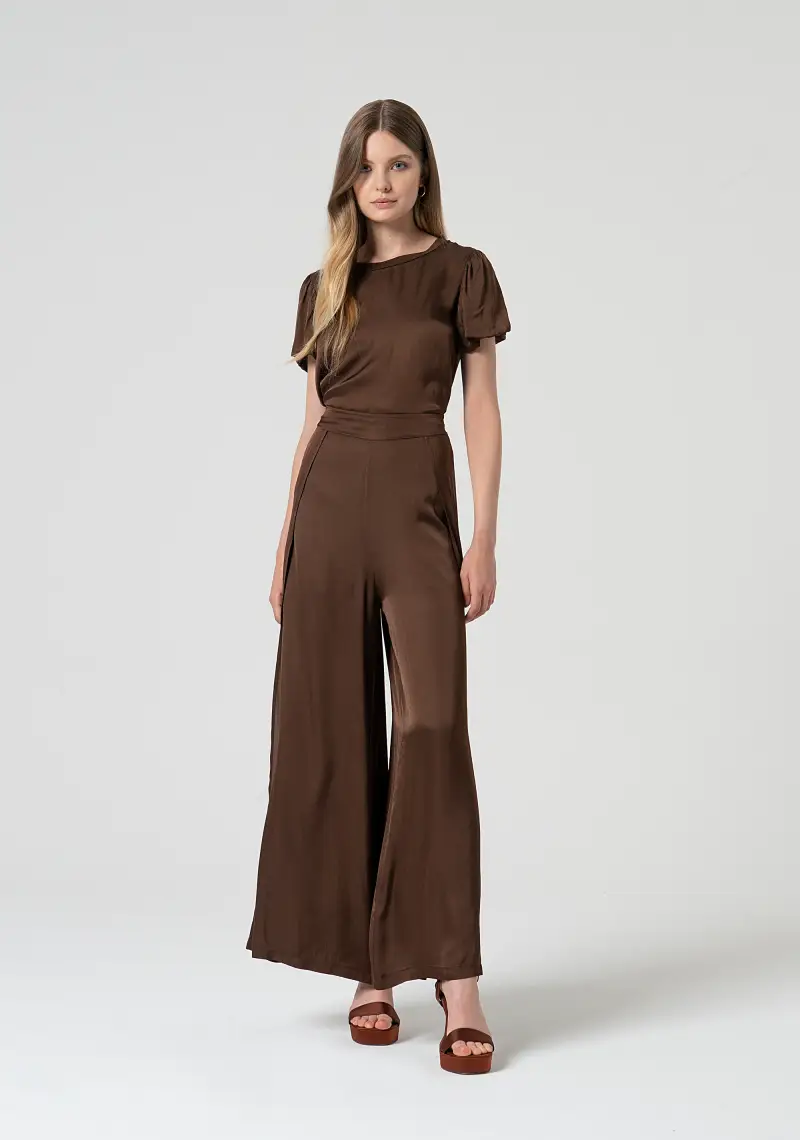 Pantalone a palazzo in viscosa