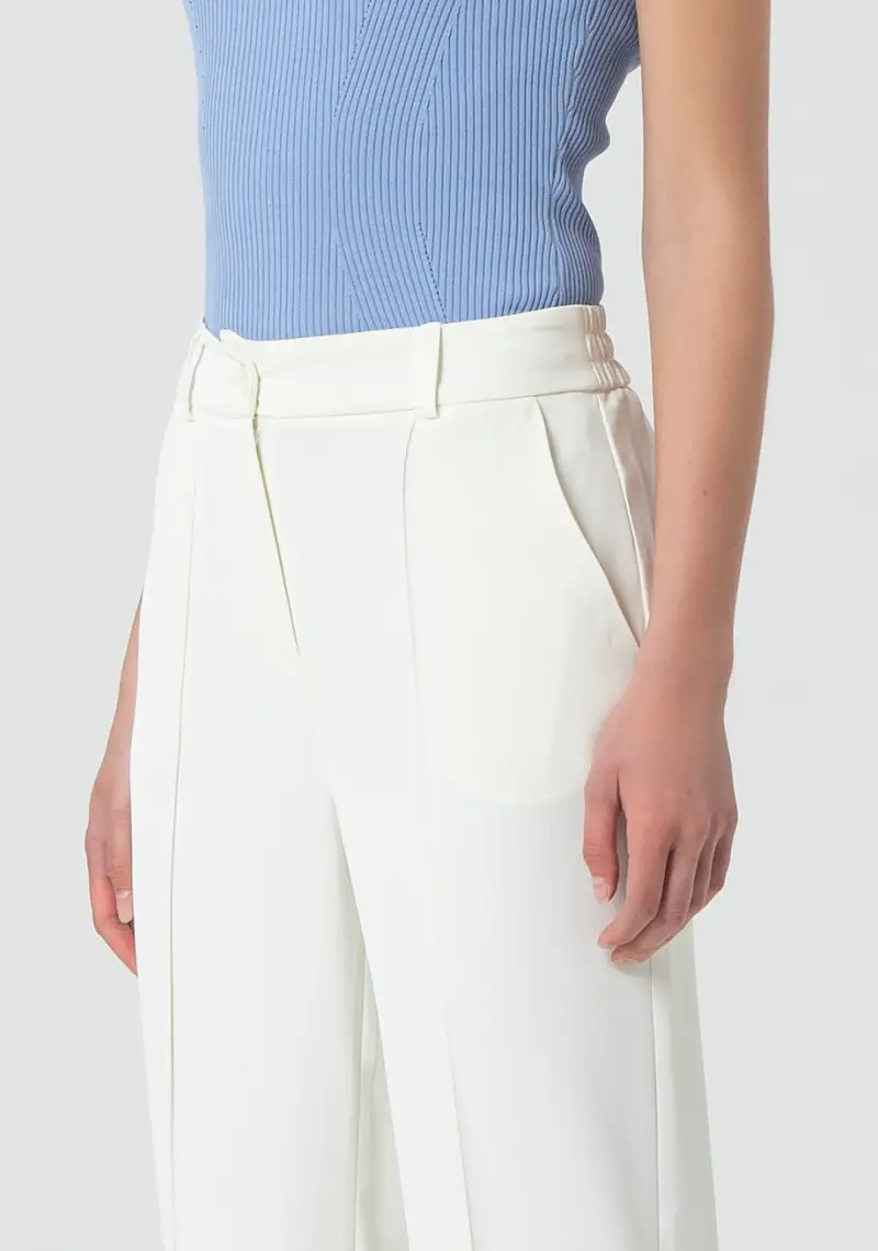 Pantalone a sigaretta a vita alta miniatura 2