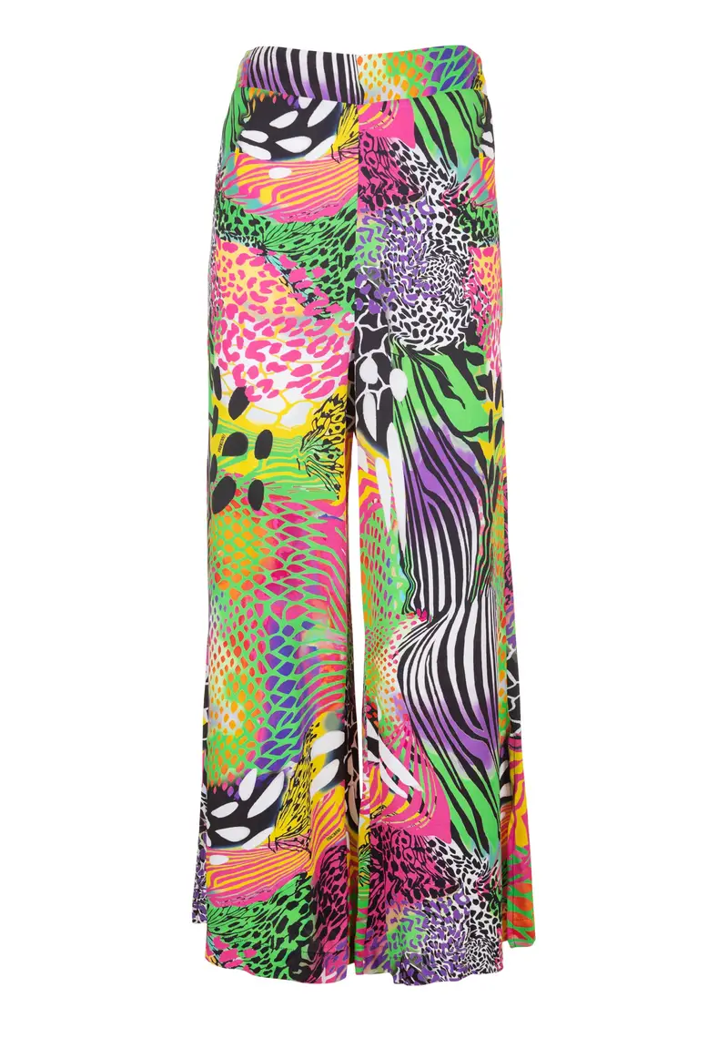 Pantalone ampio in fantasia animalier