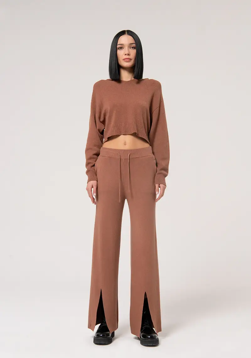 Pantalone ampio in maglia