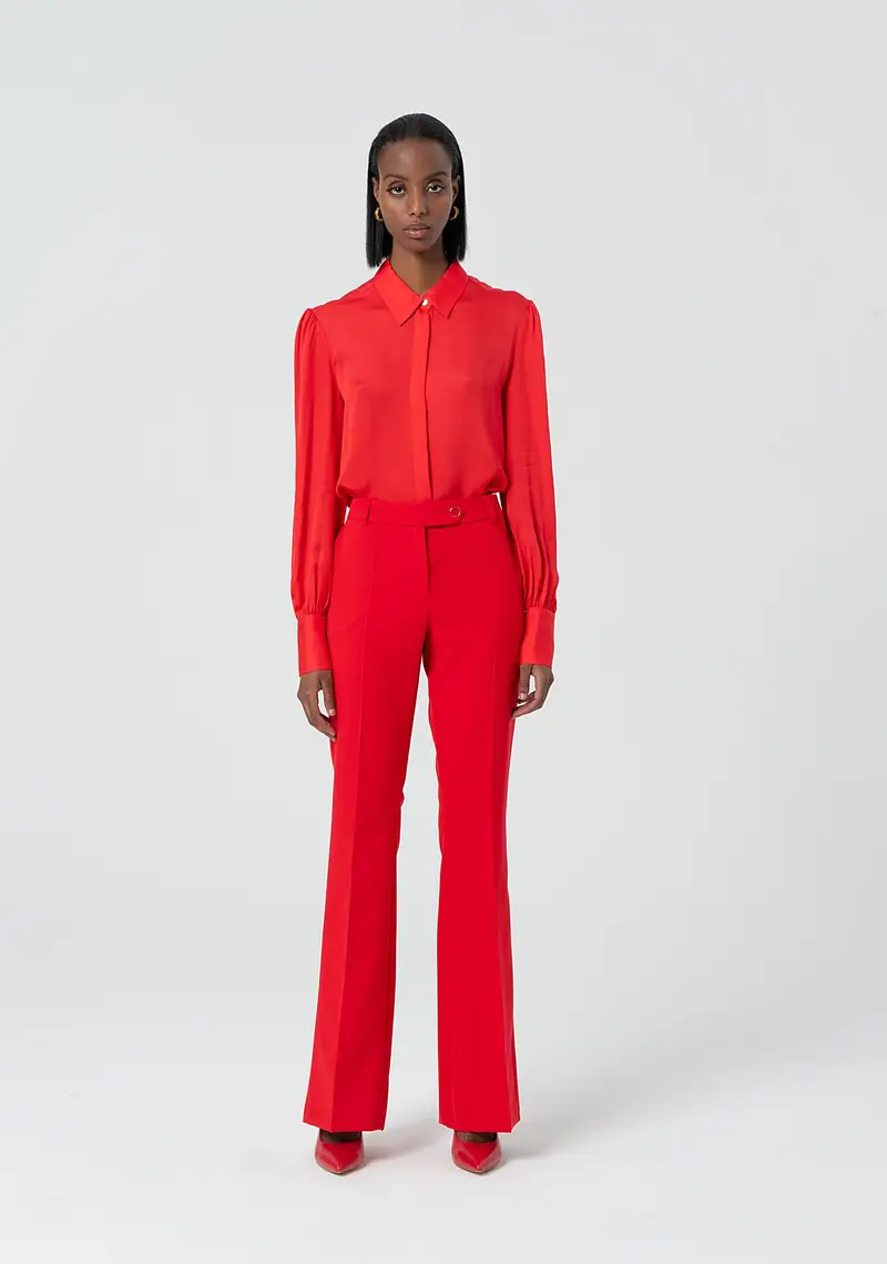 Pantalone bootcut con vita regolare