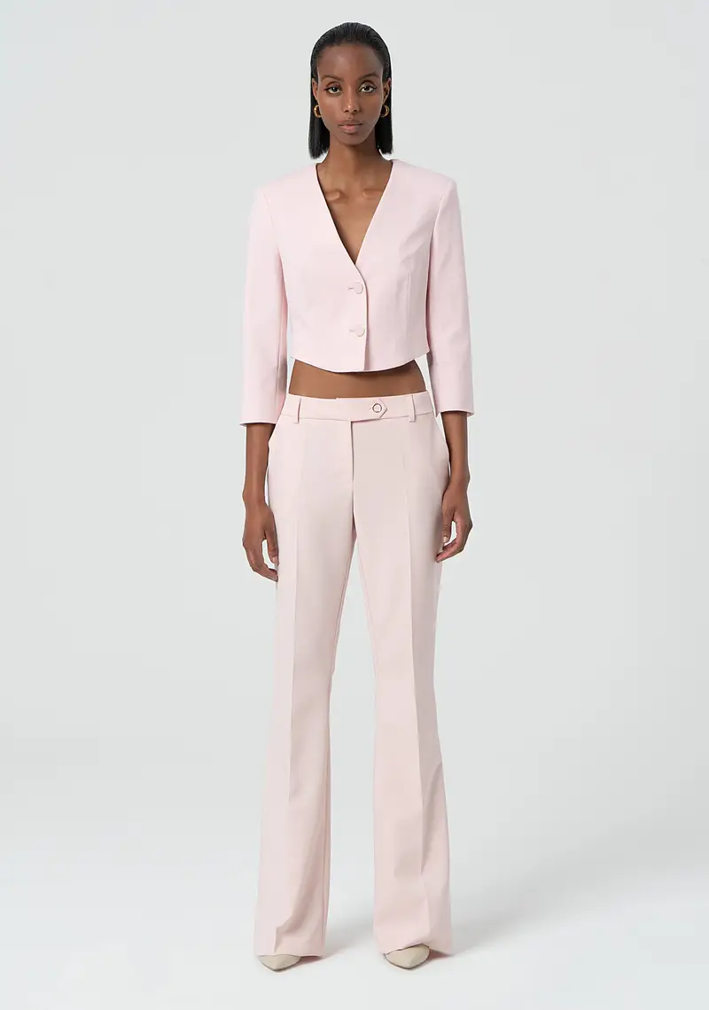 Pantalone bootcut con vita regolare