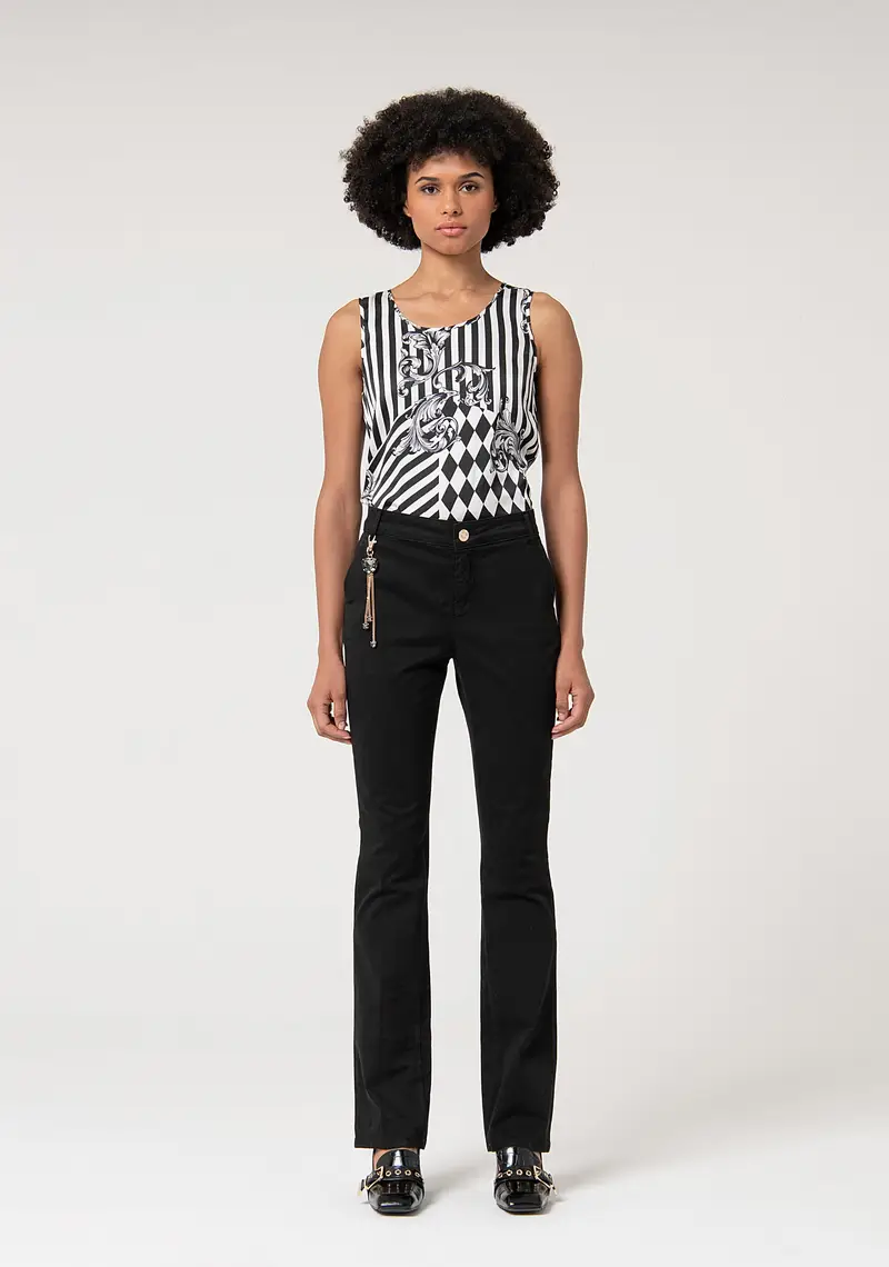 Pantalone bootcut in fustagno