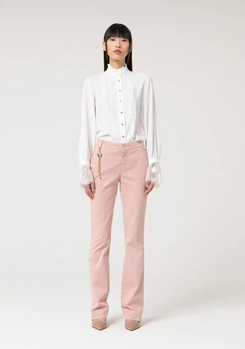 Pantalone bootcut in fustagno