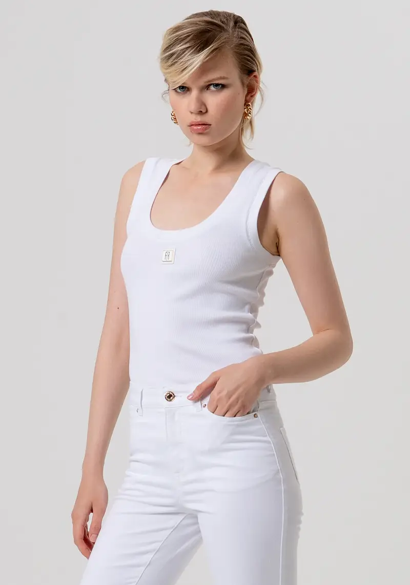 Pantalone bootcut in tessuto bull stretch miniatura 2