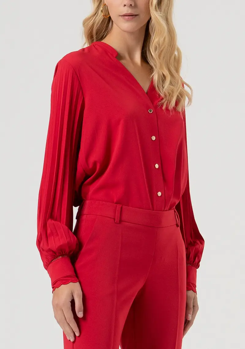 Pantalone bootcut in tessuto stretch miniatura 2