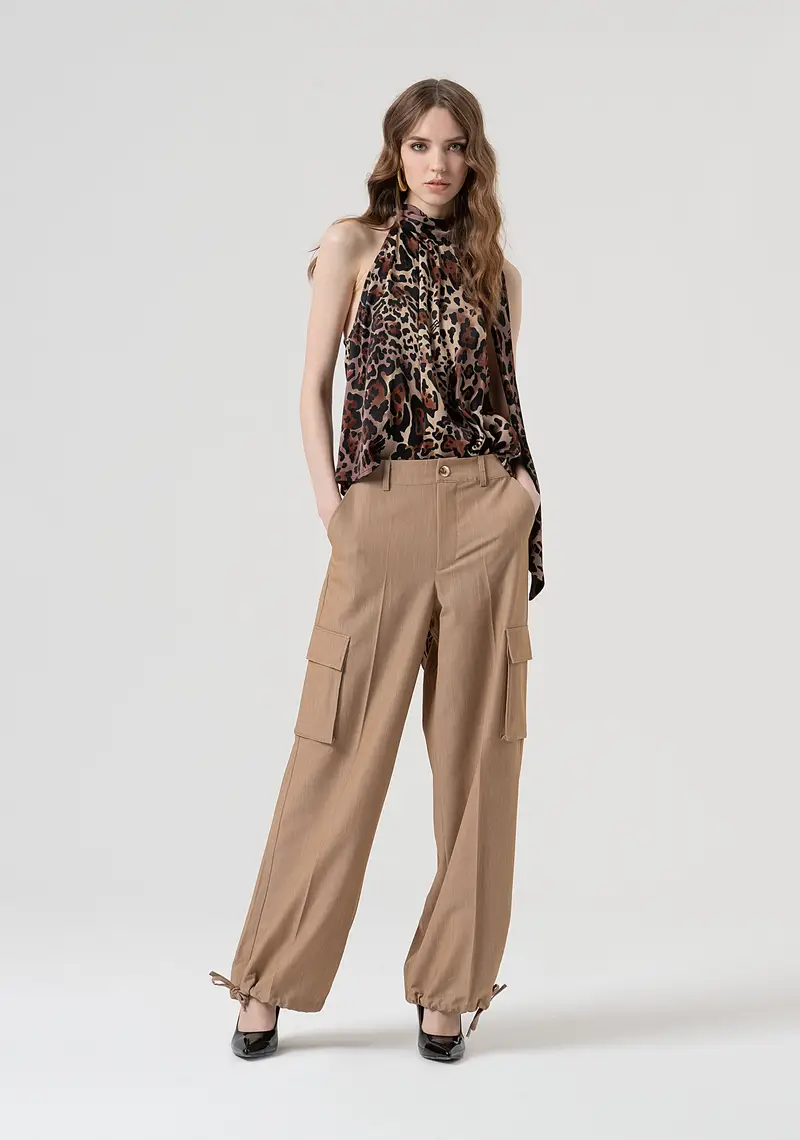 Pantalone cargo con vita regolare