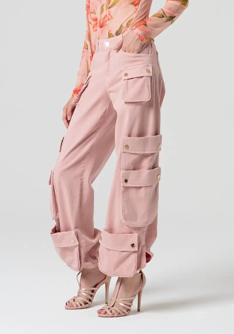 Pantalone cargo in cotone miniatura 2