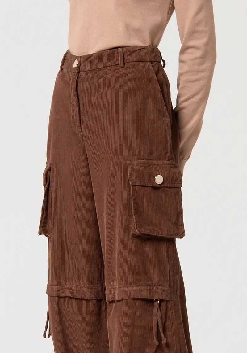 Pantalone cargo in velluto a coste miniatura 2