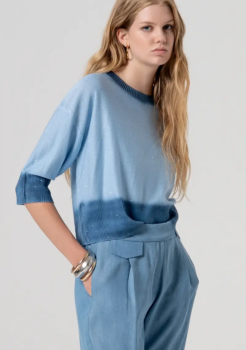 Pantalone carrot in lyocell miniatura 2