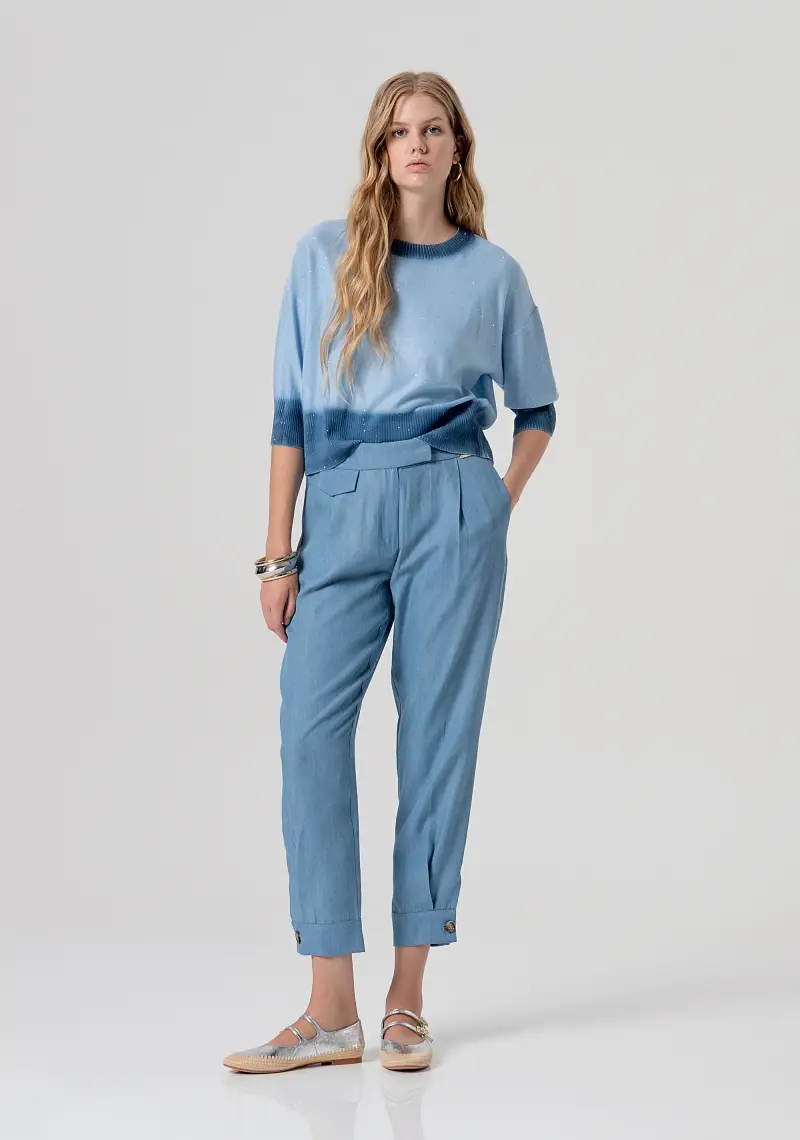 Pantalone carrot in lyocell