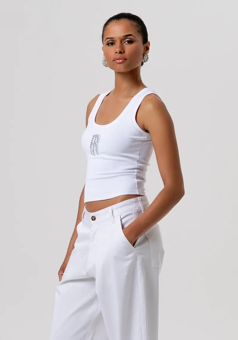 Fracomina Pantalone carrot bianco modello chino balloon miniatura 2