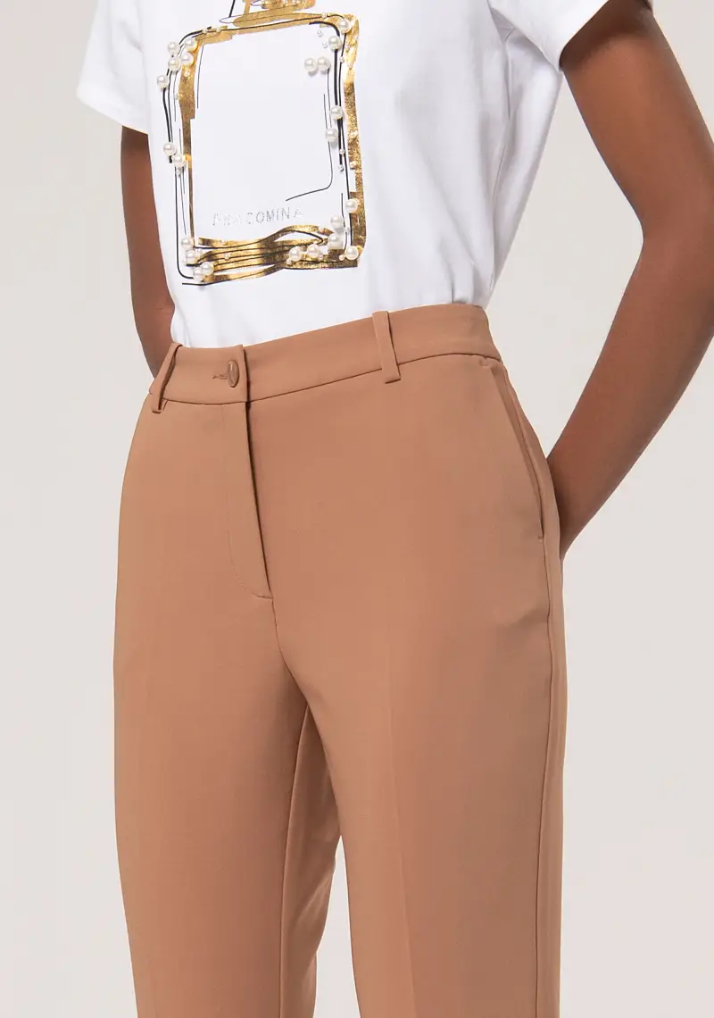 Pantalone chino regular in tessuto stretch miniatura 2