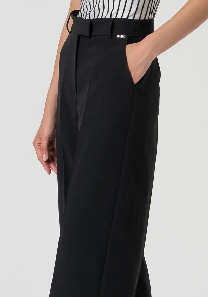 Pantalone cropped a vita regolare miniatura 2