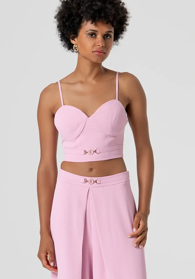 Pantalone flare a palazzo con piega miniatura 2