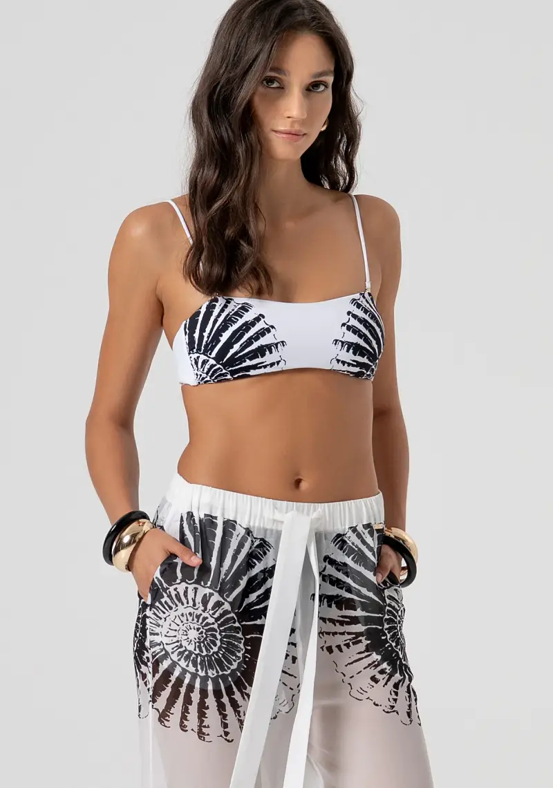 Fracomina Pantalone flare a palazzo con stampa miniatura 2