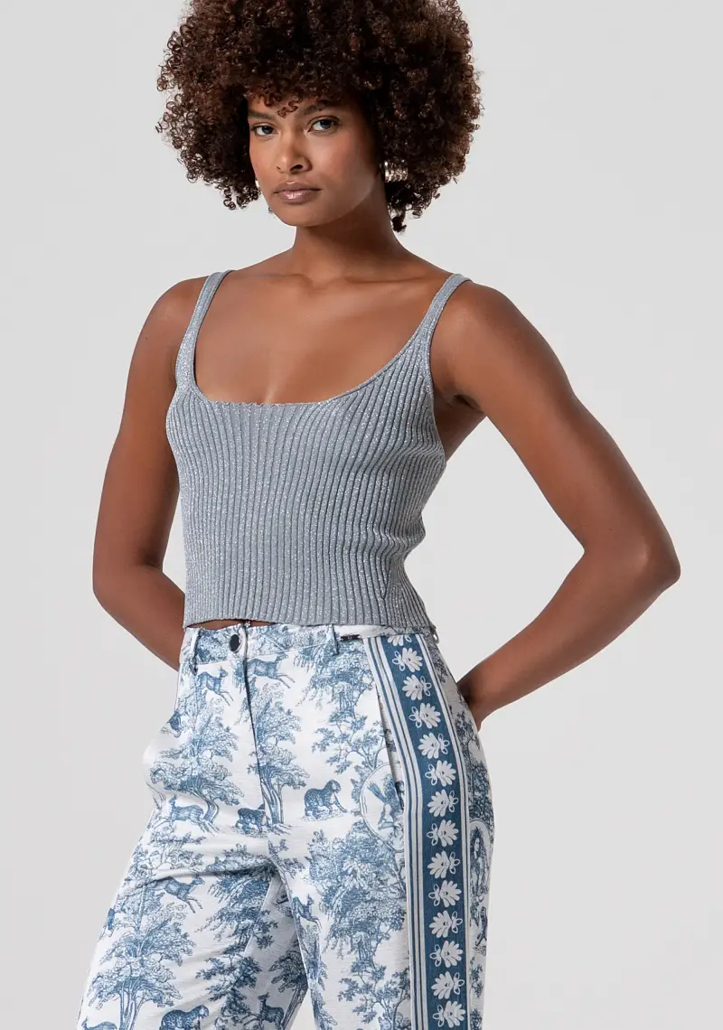 Pantalone flare a palazzo in fantasia miniatura 2