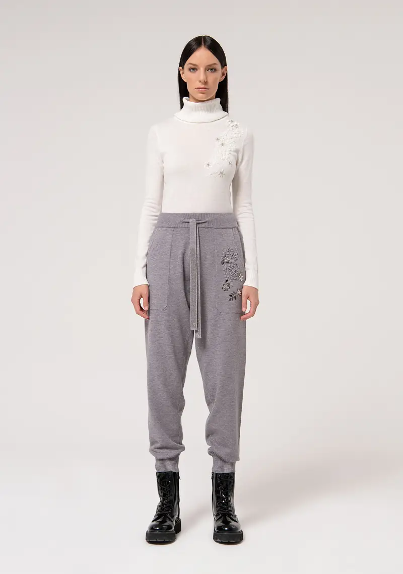 Pantalone regular in maglia