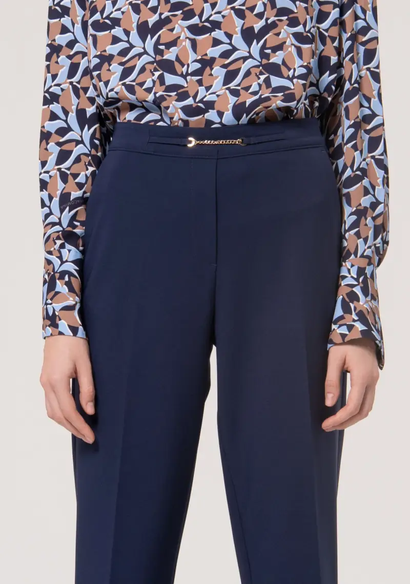 Pantalone regular in tessuto stretch miniatura 2