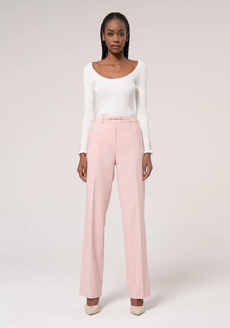 Pantalone regular in tessuto stretch