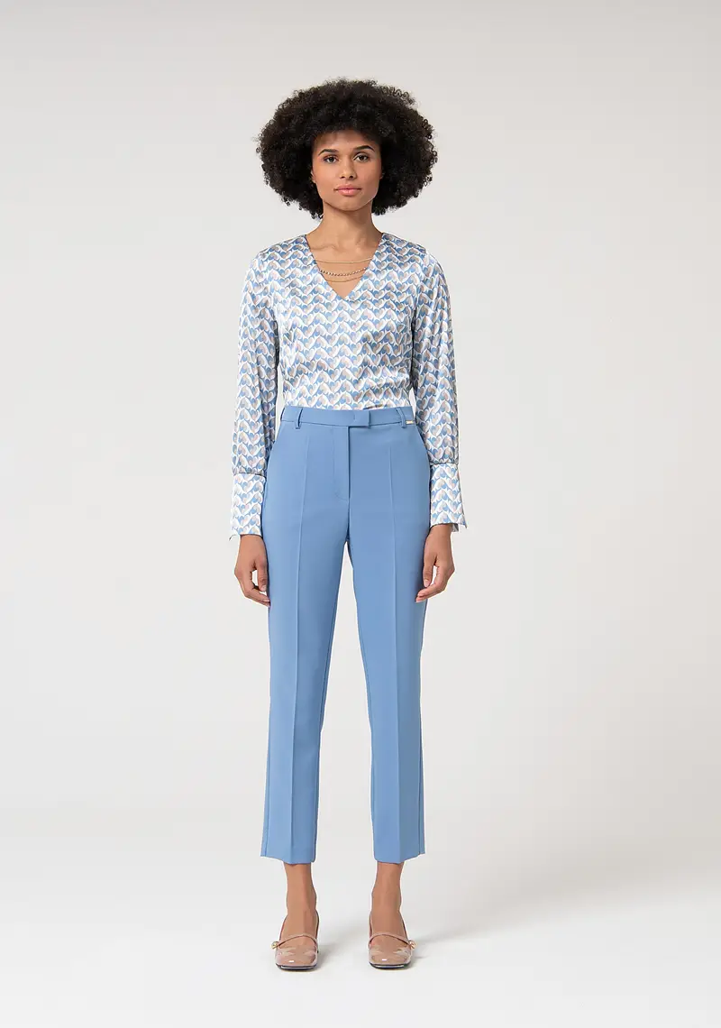 Pantalone regular in tessuto stretch