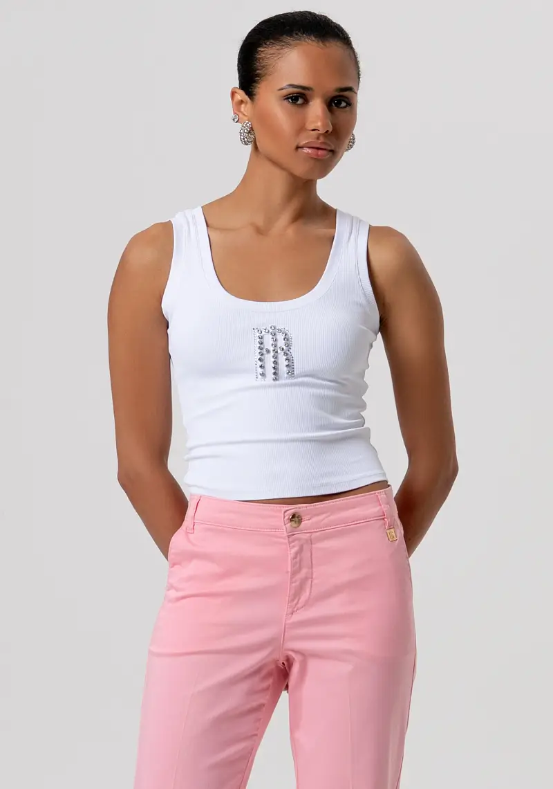 Fracomina Pantalone chino rosa in gabardina miniatura 2