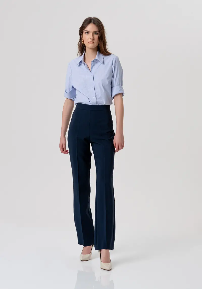 Fracomina Pantalone Chino Donna Blu