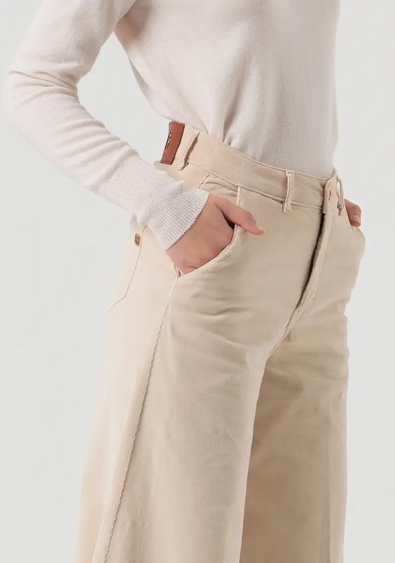 Pantalone super flare in velluto 1000 righe miniatura 2