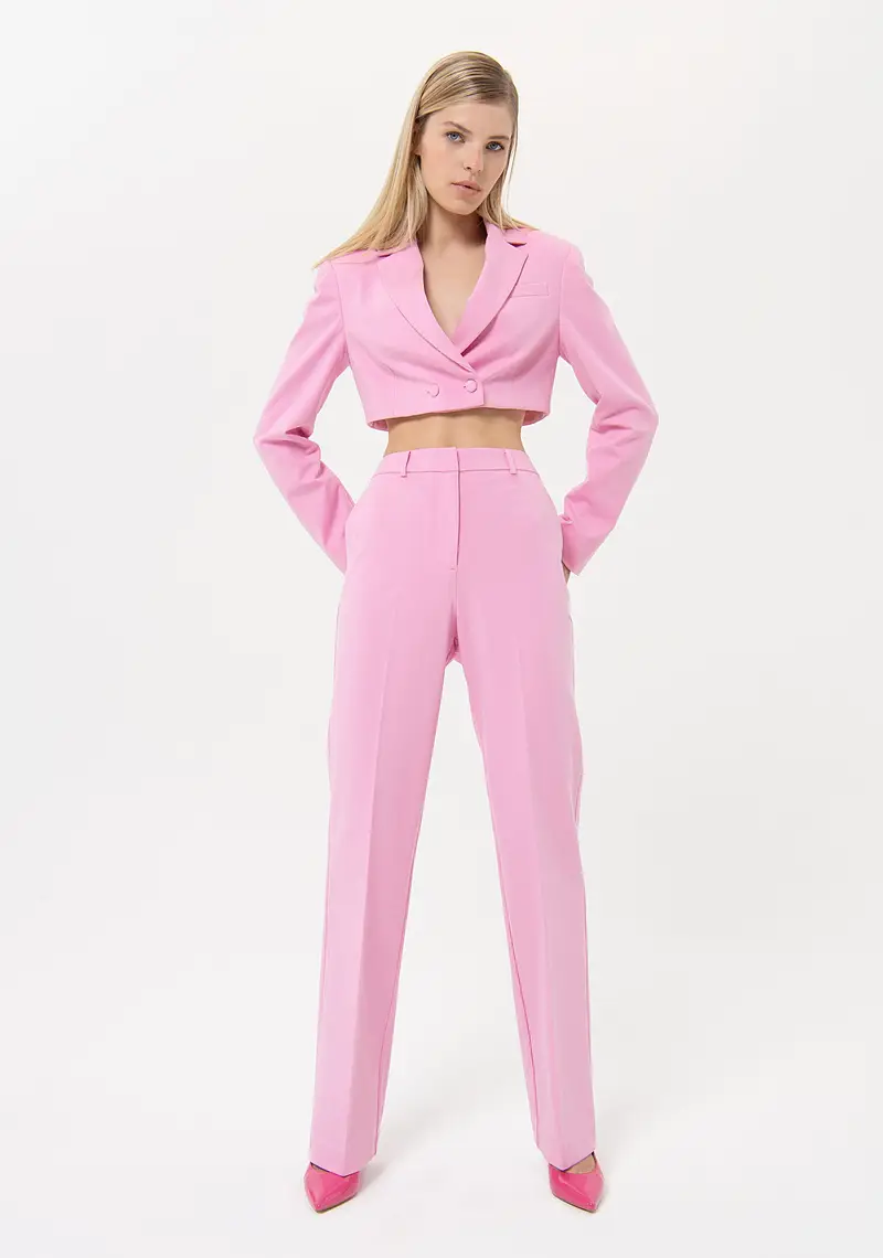 Pantaloni a palazzo flare in tessuto tecnico