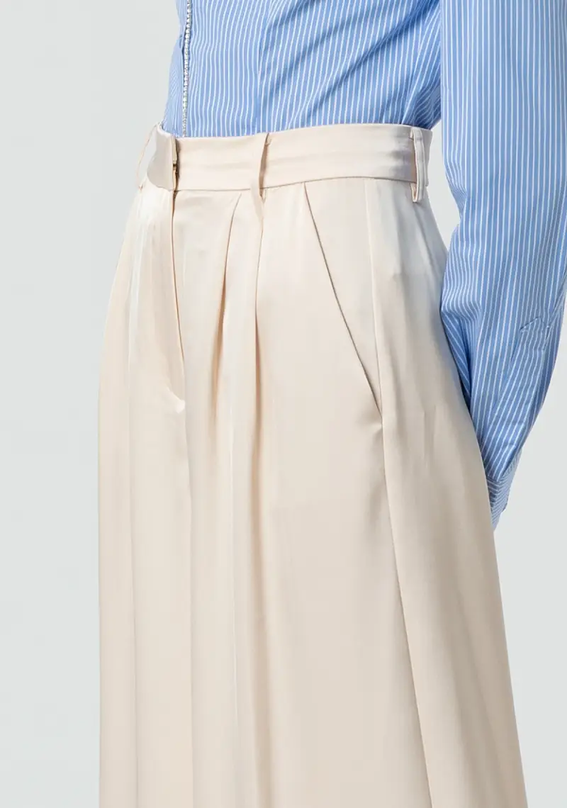 Pantaloni a palazzo in raso miniatura 2