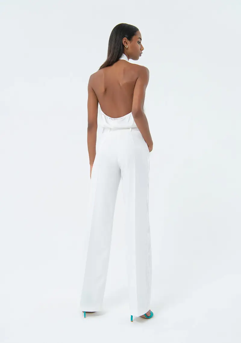 Pantaloni a palazzo in tessuto tecnico miniatura 2