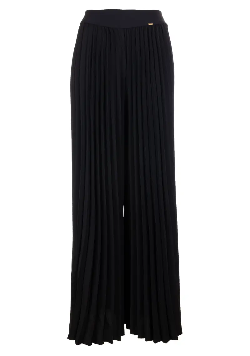 Pantaloni ampi a palazzo plissettati