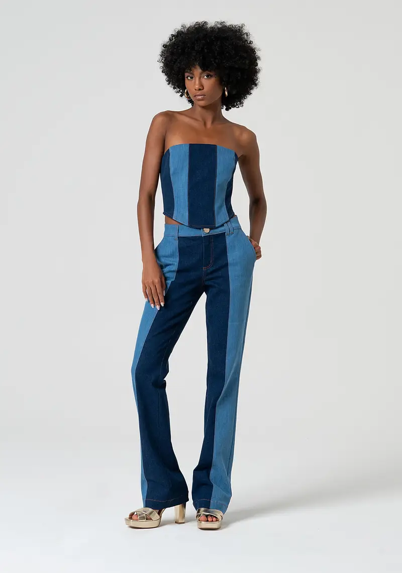 Pantaloni bootcut in denim