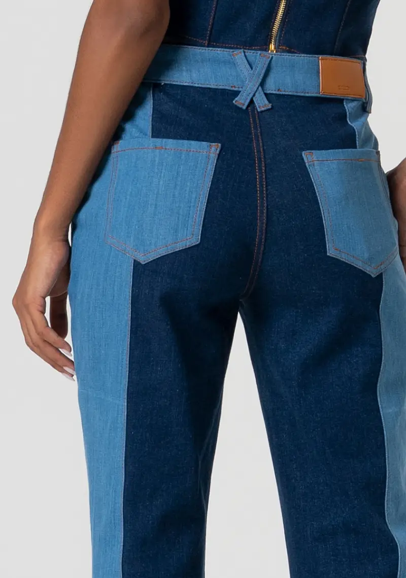 Pantaloni bootcut in denim miniatura 2