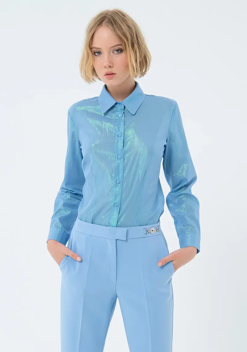 Pantaloni bootcut in tessuto tecnico miniatura 2