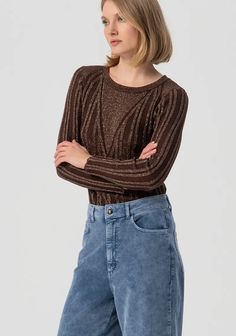 Pantaloni carrot in velluto miniatura 2